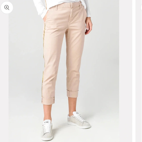 Sundry Streetwear Stripe Roll Up Trouser  in Pink Size 27 - Picture 2 of 12